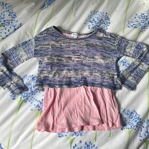 Splendid Girl’s layered long sleeve striped tee size 4T